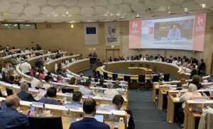 Photographie de la Séance Plénière du 12 et 13 juin 2023 dans l'hémicycle de l'Hotel de région de Bordeaux. 