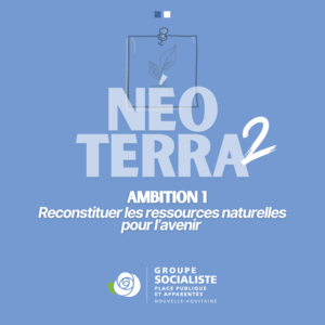 Infographie ambition 1 1/2 : Néo Terra 2, Ambition 1 : reconstituer les ressources naturelles pour l'avenir