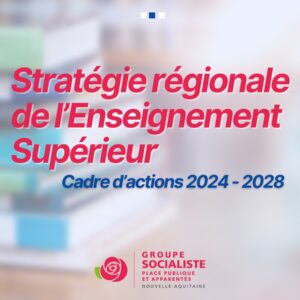 Infographie 1/2 : Stratégie régionale de l'Enseignement supérieur. cadres d'actions 2024-2028